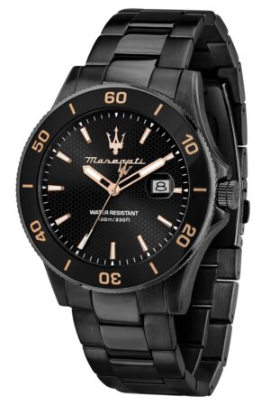 Maserati R8853100035 Herrenuhr Competizione Schwarz/Roségoldfarben