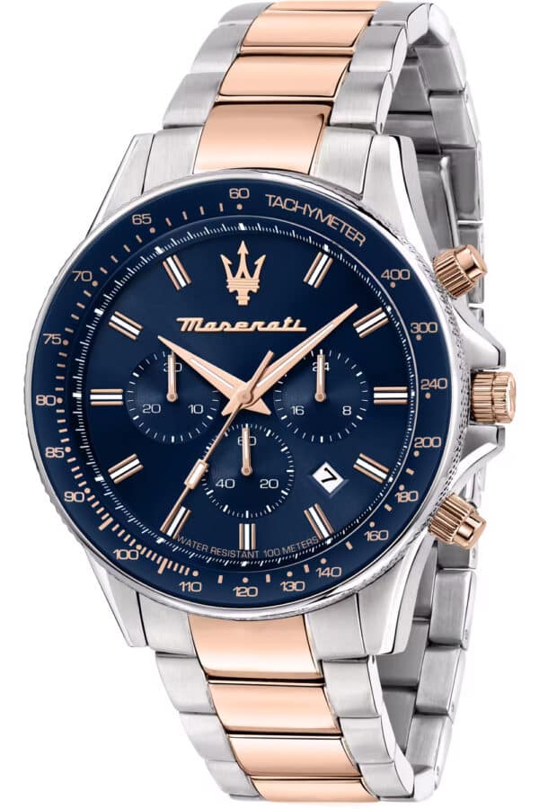 Maserati R8873640022 Herrenuhr Chronograph Sfida Bicolor/Blau