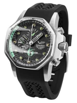 Vostok Europe YM86-640A695 Herrenuhr Atomic Age Multifunktion Schwarz