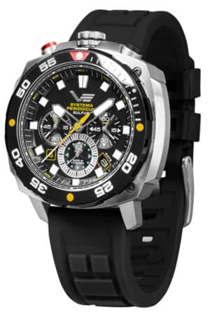 Vostok Europe VK67-650E725 Herrenuhr Systema Periodicum Chronograph Sulfur