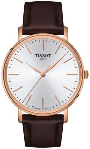 Tissot T143.410.36.011.00 Herrenuhr Everytime Braun/Roségoldfarben