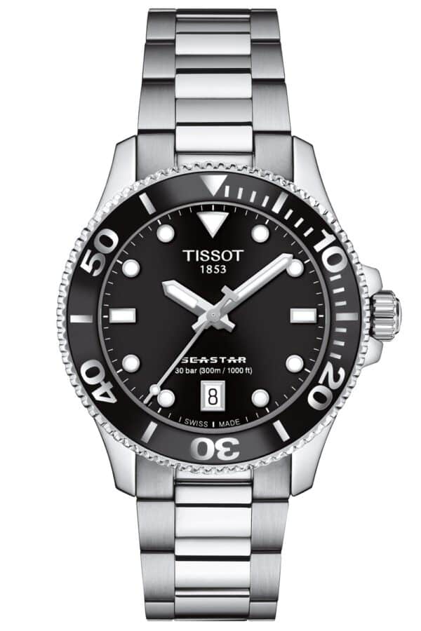 Tissot T120.210.11.051.00 Unisex-Armbanduhr Seastar 1000 Schwarz