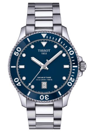 Tissot T120.410.11.041.00 Unisex-Taucheruhr Seastar 1000 Stahl/Blau