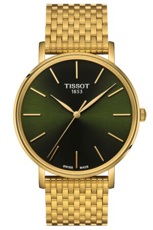 Tissot T143.410.33.091.00 Herrenuhr Everytime Goldfarben/Grün