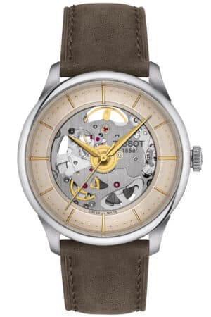 Tissot T139.836.16.261.00 Herrenuhr Chemin des Tourelles Skelett Braun