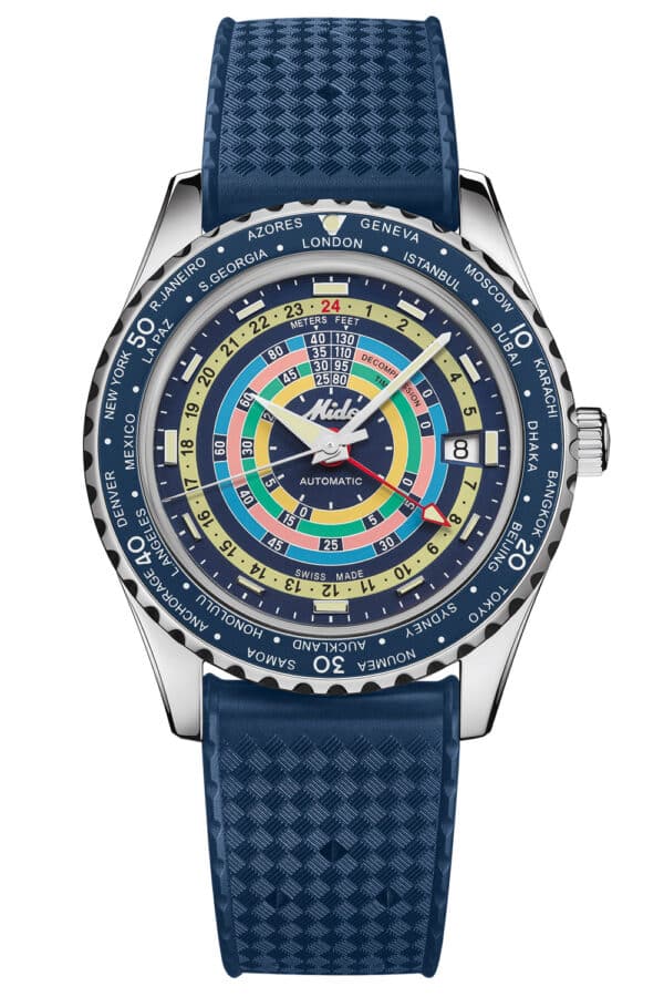 Mido M026.829.17.041.00 Herrenuhr Ocean Star Decompression Worldtimer Blau