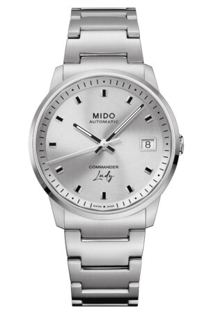 Mido M021.207.11.031.00 Damenuhr Automatik Commander Lady Silberfarben