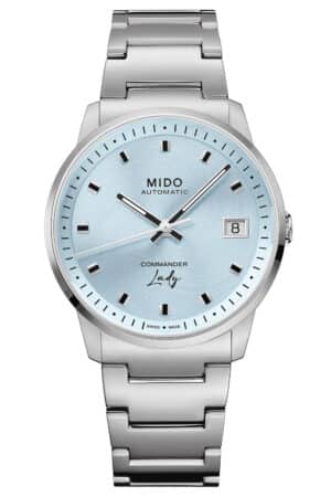 Mido M021.207.11.041.00 Damenuhr Automatik Commander Lady Hellblau