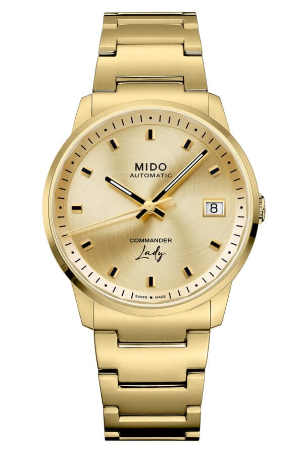 Mido M021.207.33.021.00 Damenuhr Automatik Commander Lady Goldfarben