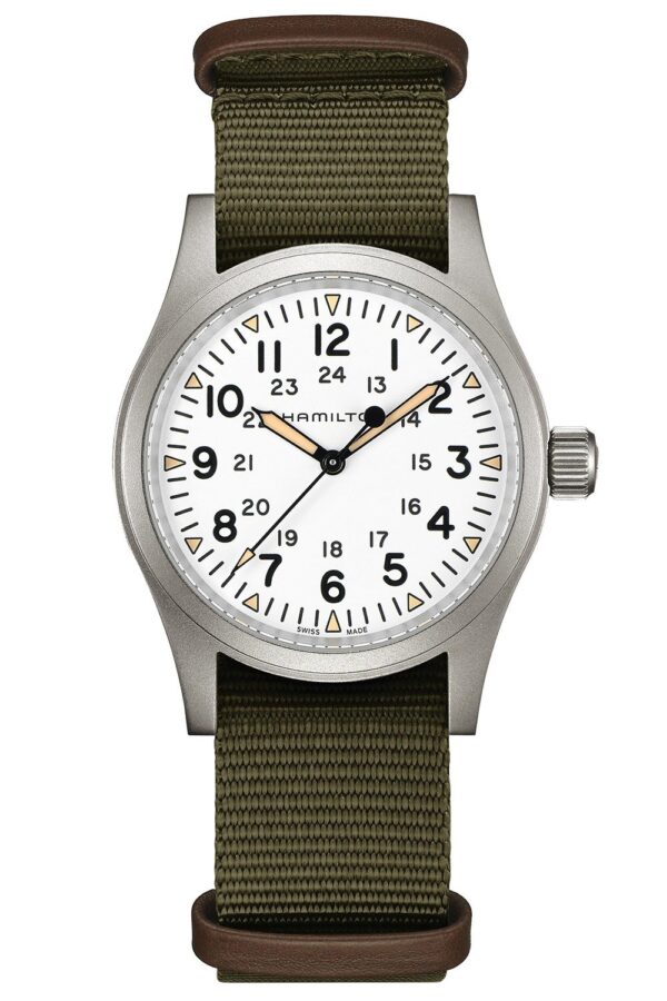 Hamilton H69439411 Handaufzugsuhr Khaki Field Mechanical Grün/Weiß 38 mm