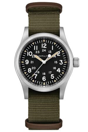 Hamilton H69439931 Armbanduhr Khaki Field Mechanical 38 mm Grün/Schwarz