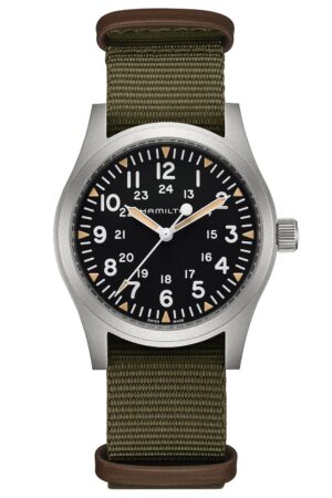 Hamilton H69529933 Herrenuhr Khaki Field Mechanical 42 mm Grün/Schwarz