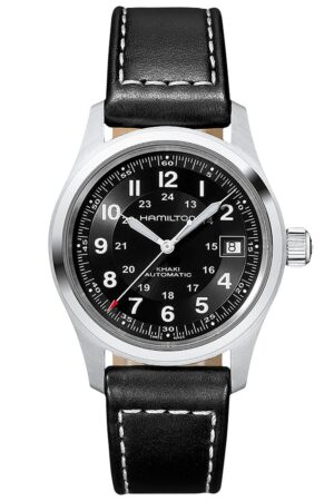 Hamilton H70455733 Automatik Armbanduhr Khaki Field Auto 38 mm Schwarz