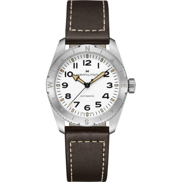 Hamilton H70225510 Herrenuhr Khaki Field Expedition Automatik Braun/Weiß