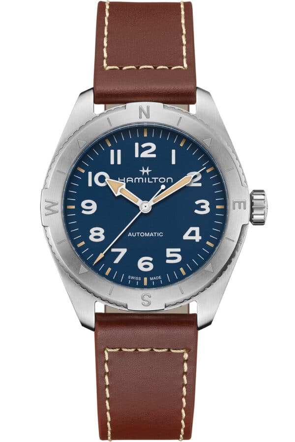 Hamilton H70315540 Herrenuhr Khaki Field Expedition Automatik Braun/Blau 41 mm