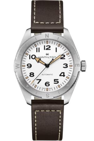 Hamilton H70315510 Herrenuhr Khaki Field Expedition Automatik Braun/Weiß 41 mm