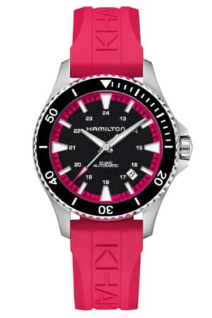 Hamilton H82395330 Armbanduhr Automatik Khaki Navy Scuba Auto Hot Pink