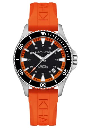 Hamilton H82395331 Armbanduhr Automatik Khaki Navy Scuba Auto Orange