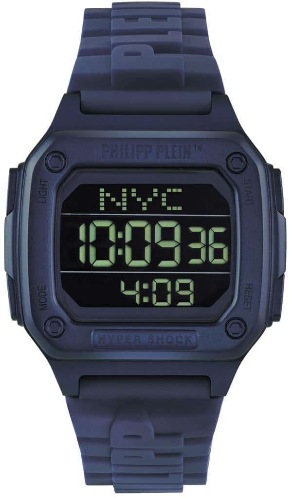 Philipp Plein PWHAA0321 Digital-Armbanduhr Hyper $hock Blau