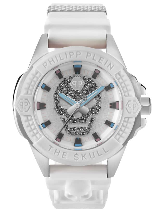 Philipp Plein PWAAA1521 Unisex Armbanduhr The $kull Weiß