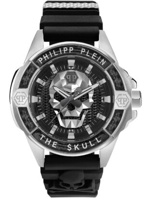 Philipp Plein PWAAA1622 Armbanduhr The $kull Karbonfaser Schwarz