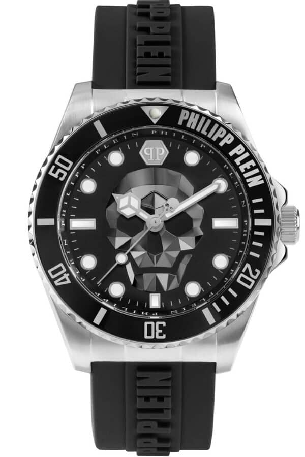 Philipp Plein PWOAA0122 Herrenuhr The $kull Diver Schwarz/Stahl