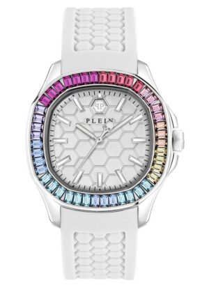 Philipp Plein PWTAA0223 Damen-Armbanduhr Lady Weiß/Regenbogen