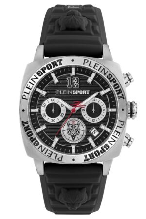 Philipp Plein PSGBA0623 Herrenuhr Chronograph Wildcat Schwarz/Silberfarben