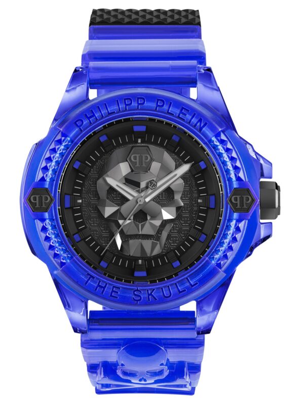 Philipp Plein PWWAA0323 Unisex-Uhr The $kull Synthetic Blau