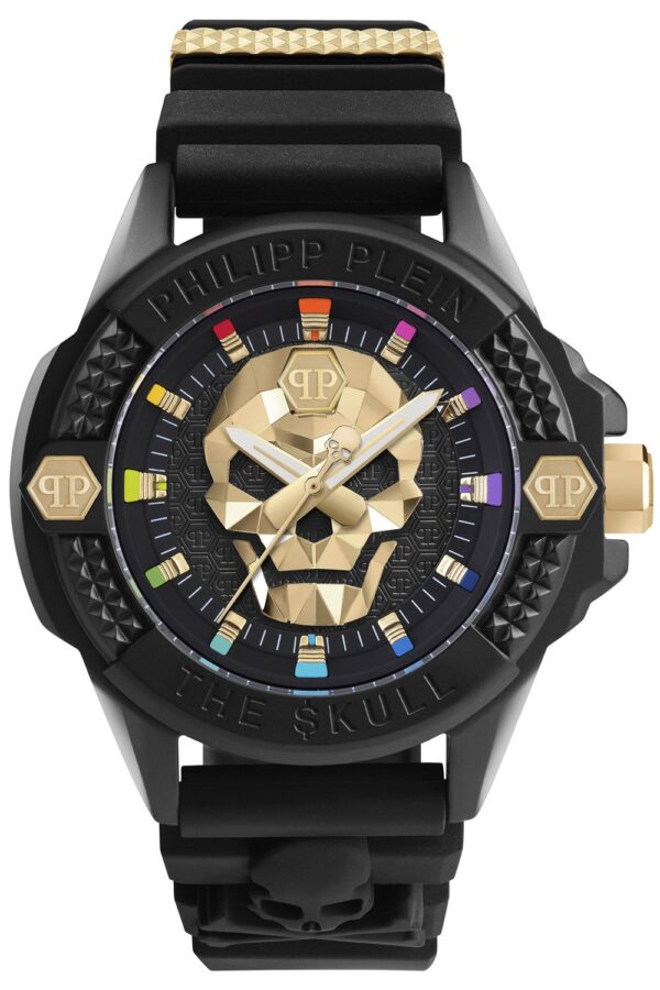 Philipp Plein PWUBA0223 Armbanduhr The $kull Schwarz/Goldfarben