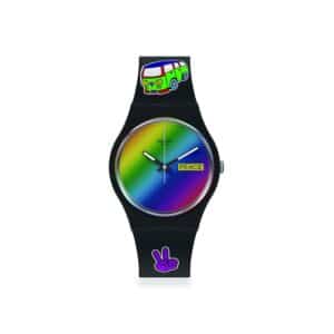 Swatch Unisexuhr SO31B101 Kunststoff